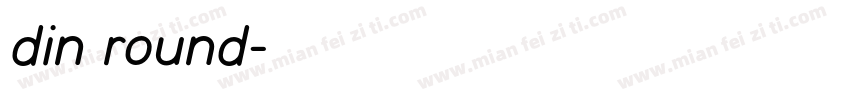 din round字体转换